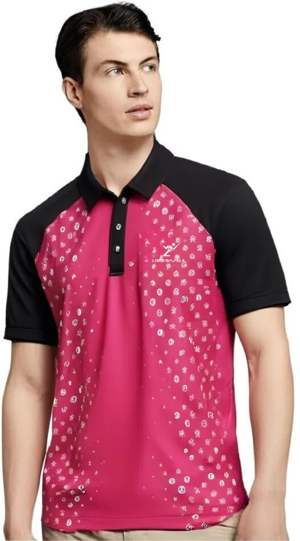 Multicolor_Polyester_Half_Sleeve_Polo_Neck_Printed_Regular_T-Shirt_For_Men