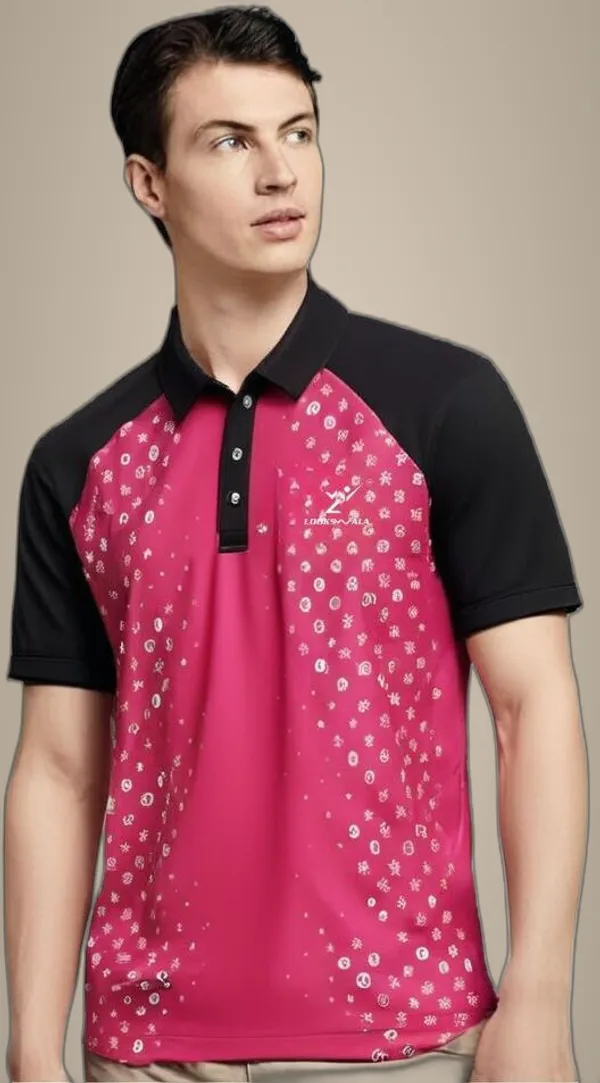 Multicolor_Polyester_Half_Sleeve_Polo_Neck_Printed_Regular_T-Shirt_For_Men