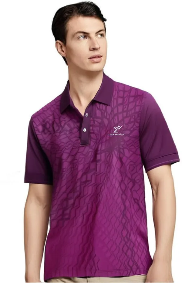 Purple_Polyester_Half_Sleeve_Polo_Neck_Printed_Regular_T-Shirt_For_Men