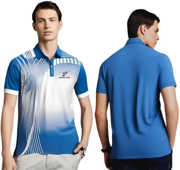 Blue_Polyester_Half_Sleeve_Polo_Neck_Printed_Regular_T-Shirt_For_Men