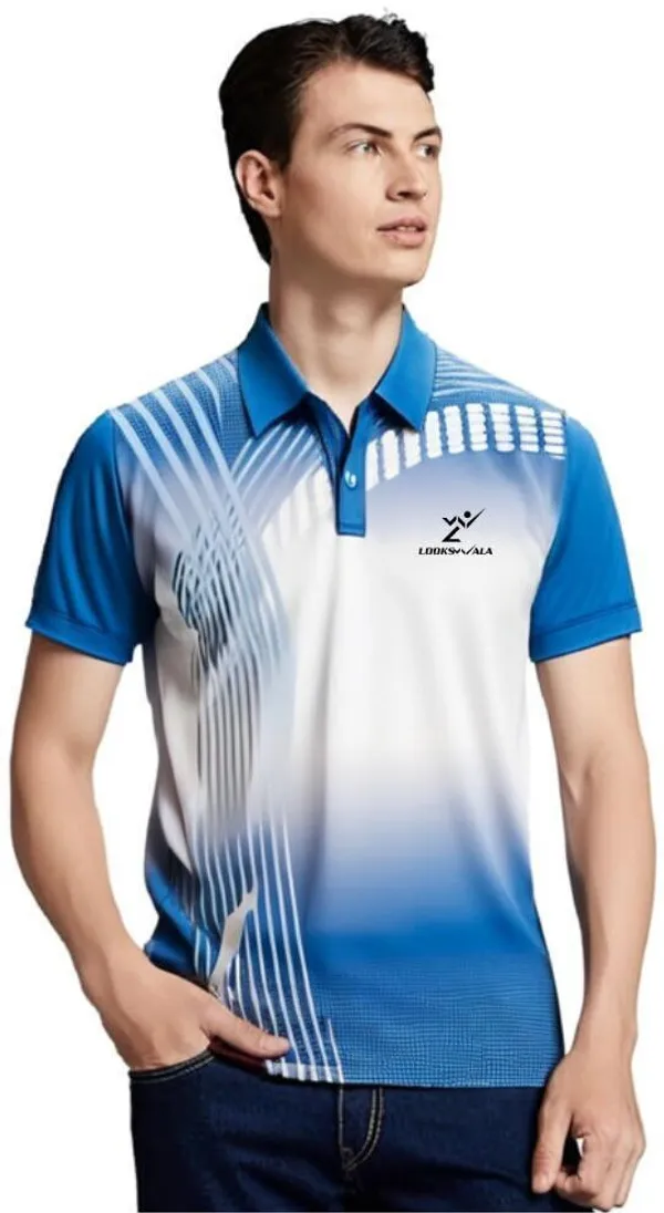 Blue_Polyester_Half_Sleeve_Polo_Neck_Printed_Regular_T-Shirt_For_Men