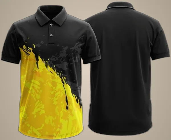 Black_Polyester_Half_Sleeve_Polo_Neck_Printed_Regular_T-Shirt_For_Men