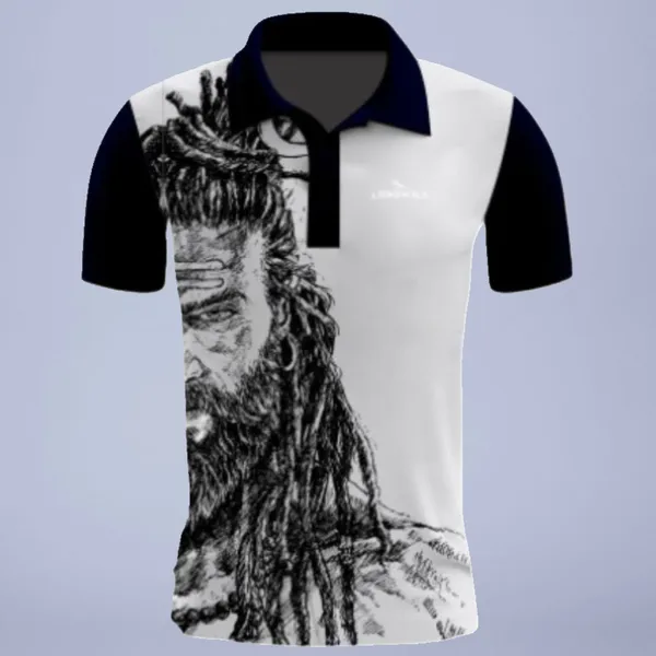 Black_Polyester_Half_Sleeve_Polo_Neck_Printed_Regular_T-Shirt_For_Men