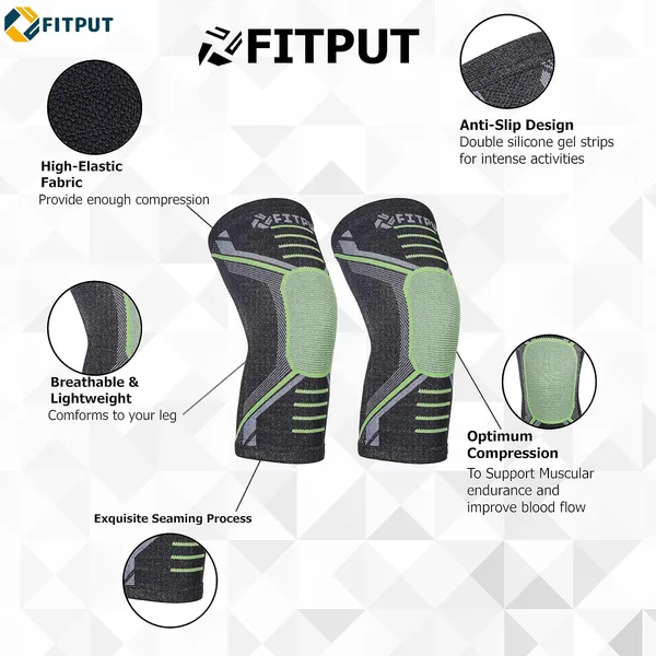 Green_Comfortable_Knee_Cap_For_Men_Sports_(Pair)_Knee_Support_For_Men_Knee_Pain_Inner_Cotton_Lining_For_Skin_Comfort_4-Way_Stretch