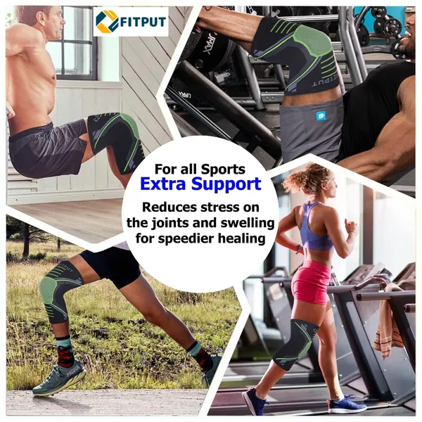 Green_Comfortable_Knee_Cap_For_Men_Sports_(Pair)_Knee_Support_For_Men_Knee_Pain_Inner_Cotton_Lining_For_Skin_Comfort_4-Way_Stretch