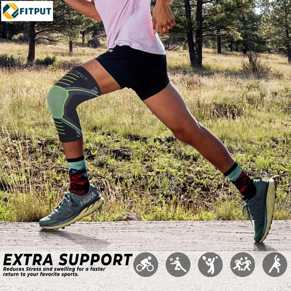Green_Comfortable_Knee_Cap_For_Men_Sports_(Pair)_Knee_Support_For_Men_Knee_Pain_Inner_Cotton_Lining_For_Skin_Comfort_4-Way_Stretch