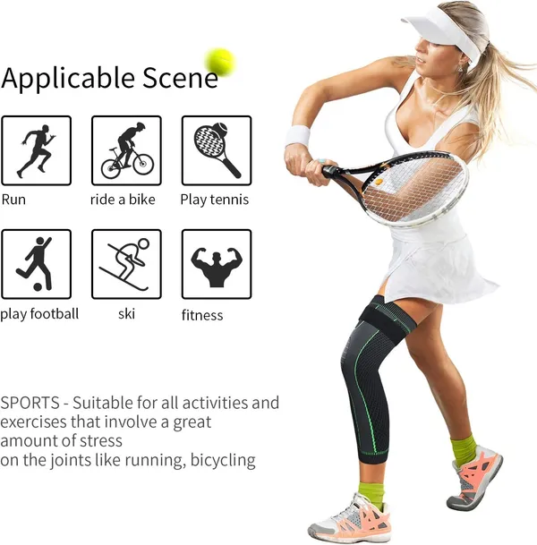 FITPUT_3D_Long_Knee_Brace_Compression_Full_Knee_Sleeve_Support_For_Men_And_Women_Nylon_Anti_Slip_Calf_Support_For_Pain_Relief_Socks_For_Full_Leg_Knee_Support