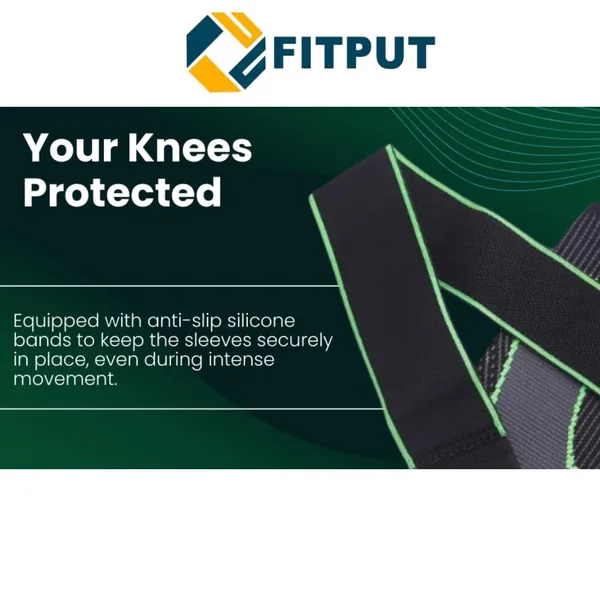 FITPUT_3D_Long_Knee_Brace_Compression_Full_Knee_Sleeve_Support_For_Men_And_Women_Nylon_Anti_Slip_Calf_Support_For_Pain_Relief_Socks_For_Full_Leg_Knee_Support