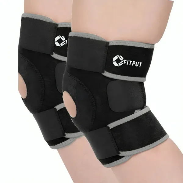 Black_&_Grey_Knee_Support_For_Men_Gym_Knee_Caps_For_Women_For_Pain_Relief_Knee_Pads_For_Women_Open_Patella_Knee_Brace_For_Ligament_Tear