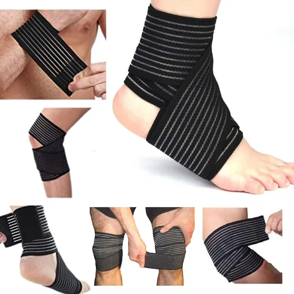 Black_2Pcs_Extra_Long_Elastic_Knee_Wrap_For_Men_Compression_Bandage_Brace_Support_For_Legs,_Plantar_Fasciitis,_Stabilising_Ligaments,_Joint_Pain