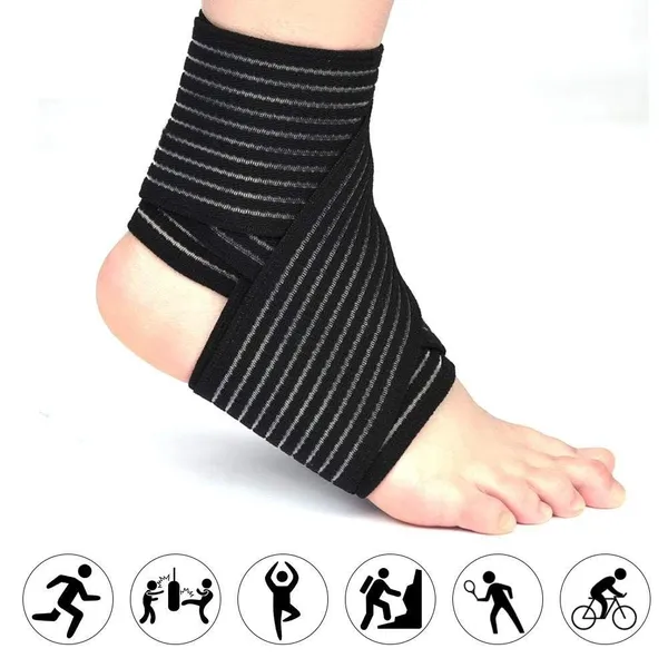 Black_2Pcs_Extra_Long_Elastic_Knee_Wrap_For_Men_Compression_Bandage_Brace_Support_For_Legs,_Plantar_Fasciitis,_Stabilising_Ligaments,_Joint_Pain