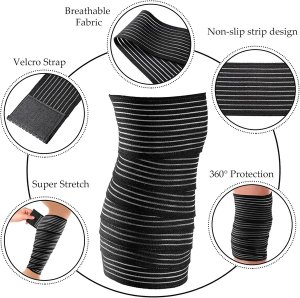 Black_2Pcs_Extra_Long_Elastic_Knee_Wrap_For_Men_Compression_Bandage_Brace_Support_For_Legs,_Plantar_Fasciitis,_Stabilising_Ligaments,_Joint_Pain