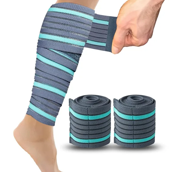 Grey_Elastic_Knee_Compression_Bandage_Wraps_(Pack_Of_2)_Support_For_Ankle,_Knee,_Elbow_Pain_Relief,_Sports_&_Workout_|_Can_Be_Used_For_Squats_And_Powerlifting