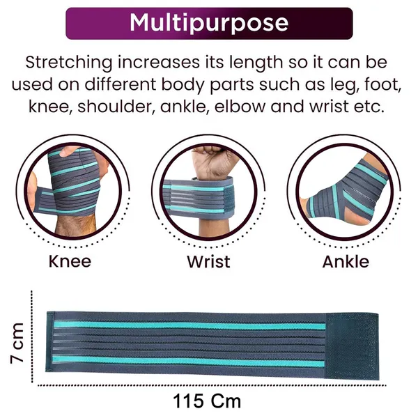 Grey_Elastic_Knee_Compression_Bandage_Wraps_(Pack_Of_2)_Support_For_Ankle,_Knee,_Elbow_Pain_Relief,_Sports_&_Workout_|_Can_Be_Used_For_Squats_And_Powerlifting