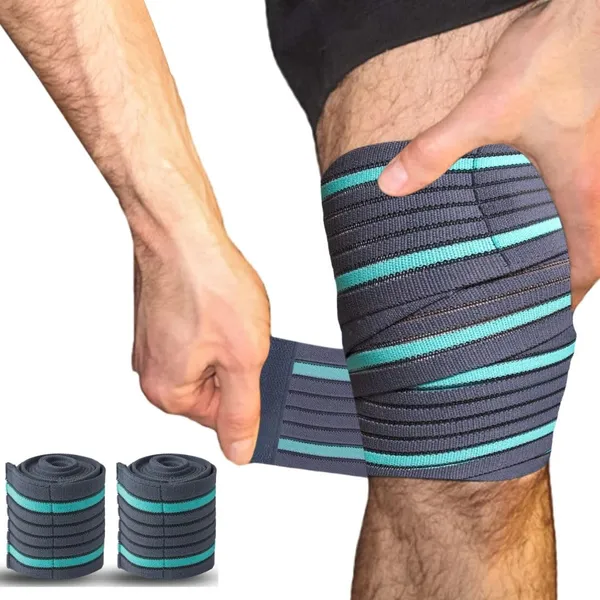 Grey_Elastic_Knee_Compression_Bandage_Wraps_(Pack_Of_2)_Support_For_Ankle,_Knee,_Elbow_Pain_Relief,_Sports_&_Workout_|_Can_Be_Used_For_Squats_And_Powerlifting