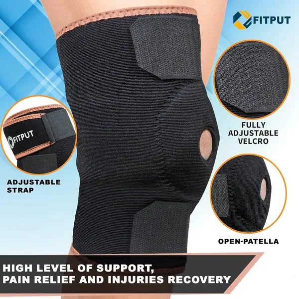 Beige_Adjustable_Knee_Cap_Support_Brace_For_Knee_Pain_(2Pcs)_Free_Size,_Gym_Workout,_Running,_Arthritis,_And_Protection_For_Men_And_Women