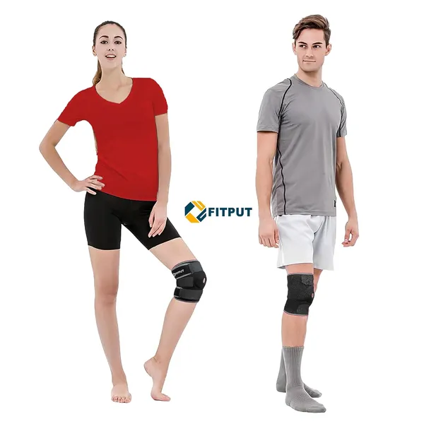 Black_&_Grey_Knee_Support_For_Men_Gym_Knee_Caps_For_Women_For_Pain_Relief_Knee_Pads_For_Women_Open_Patella_Knee_Brace_For_Ligament_Tear