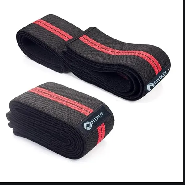 Red_Weight_Lifting_Knee_Wraps_For_Squats_(Red/Black_78_Inches_-_2Pcs)_Unisex_Knee_Bands_For_Sports_Cross_Fit_Training_Gym_Workout_Knee_Support_For_Men_(2_Meters_-_1_Pair)