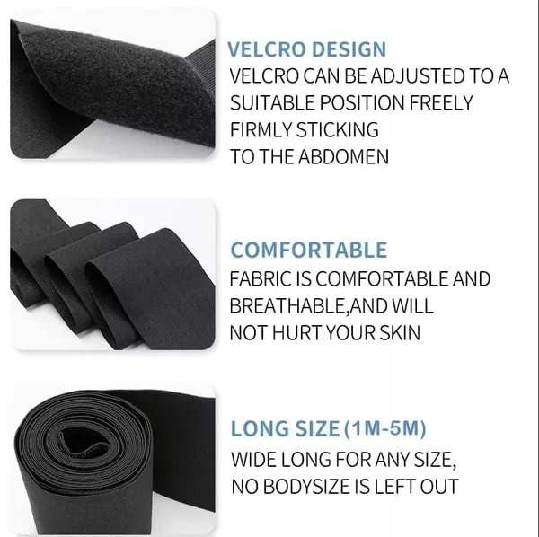 Black_Universal_Tummy_Shaper_Slim_Belt_For_Women_&_Men_-_Belly_Fat_Tucker_Shapewear_Body_Shaper_-_4_Meter_Length
