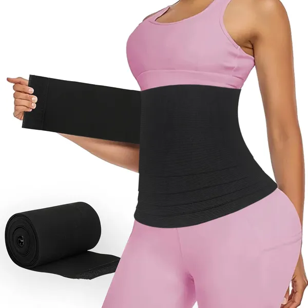 Black_Universal_Tummy_Shaper_Slim_Belt_For_Women_&_Men_-_Belly_Fat_Tucker_Shapewear_Body_Shaper_-_4_Meter_Length