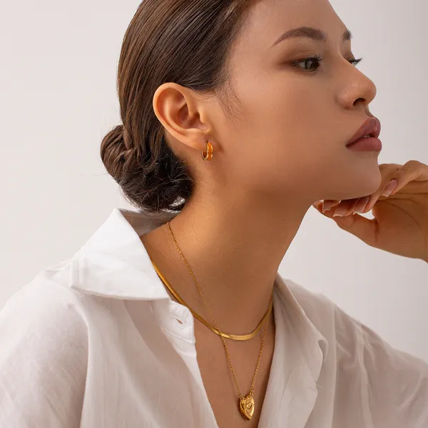Orange_Pvd_Plated_Stainless_Steel_Mini_Hoops_For_Women