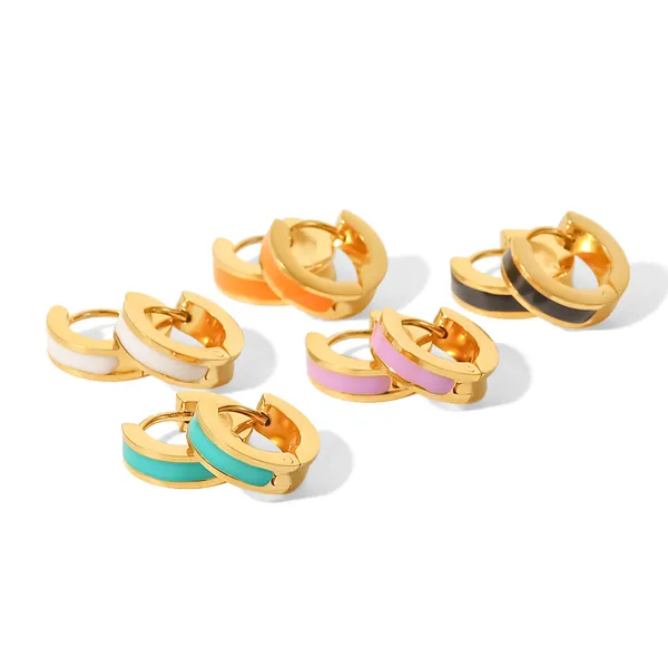 Orange_Pvd_Plated_Stainless_Steel_Mini_Hoops_For_Women
