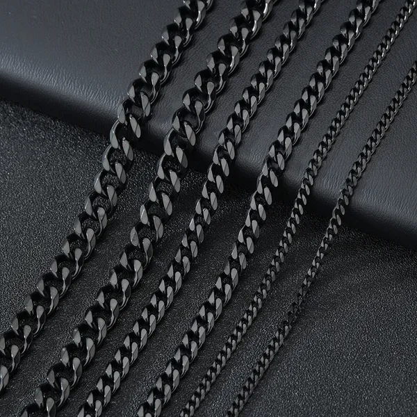 Black_High_Polishing_Pvd_Plated_Stainless_Steel_Chain_For_Women