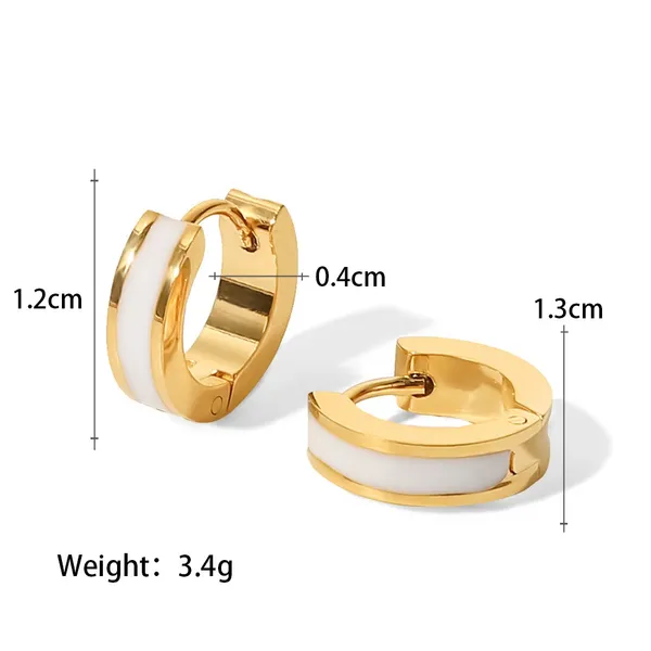White_Pvd_Plated_Stainless_Steel_Mini_Hoops_For_Women