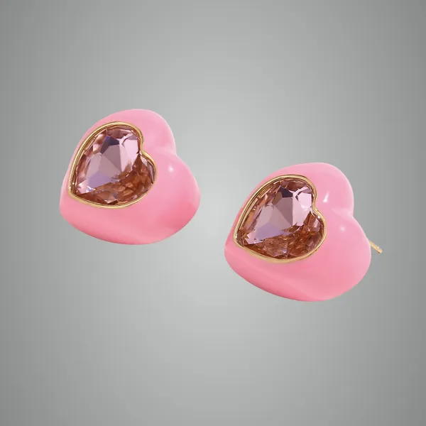 Pink_Pvd_Plated_Stainless_Steel_Earrings_For_Women