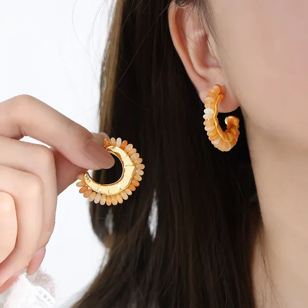 Orange_High_Polishing_Pvd_Plated_Stainless_Steel_Hoops_For_Women