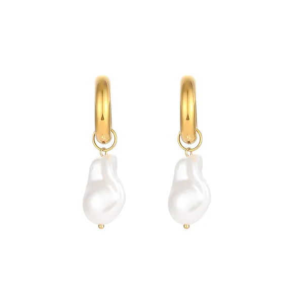 Golden_Pvd_Plated_Stainless_Steel_&_Freshwater_Pearl_Hoops_For_Women