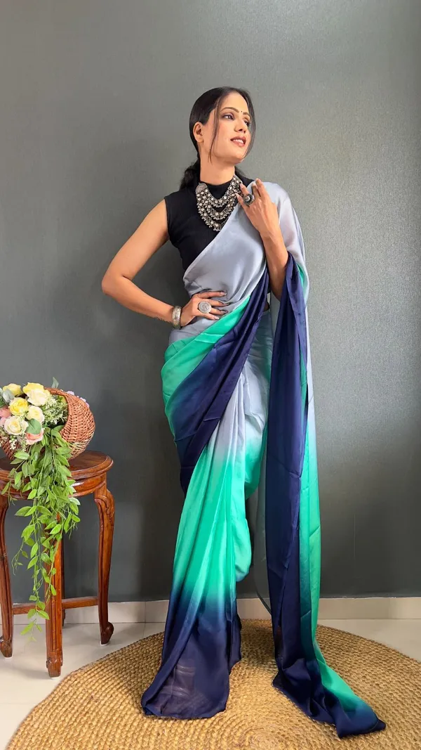Rangritiya™_Multicolor_Soft_Georgette_3_Tone_Shade_Ready_To_Wear_Saree_For_Women_&_Girls_|_Ethnic_Saree_for_Women