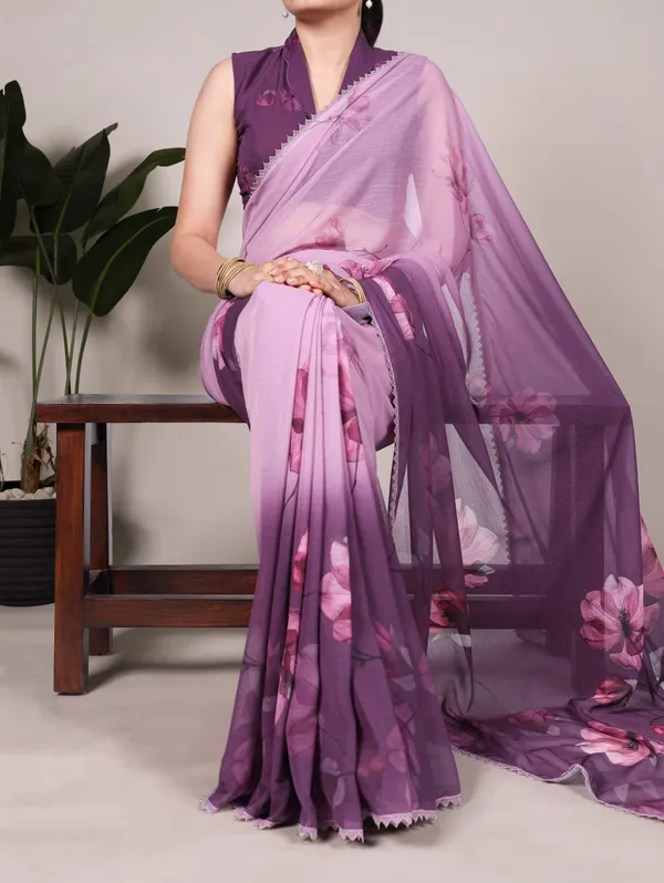Lavender_Weightless_Printed_Saree_|_Floral_Lace_Border_|_Ethnic_Must-Have