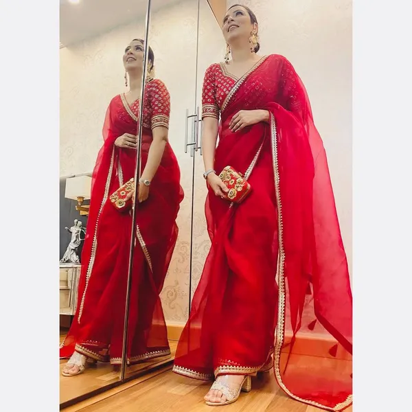 Red_Heavy_Organza_Silk_Saree_with_Thread_&_Sequins_Work_and_Mono_Benglori_Silk_Blouse_–_Designer_Festive_Collection
