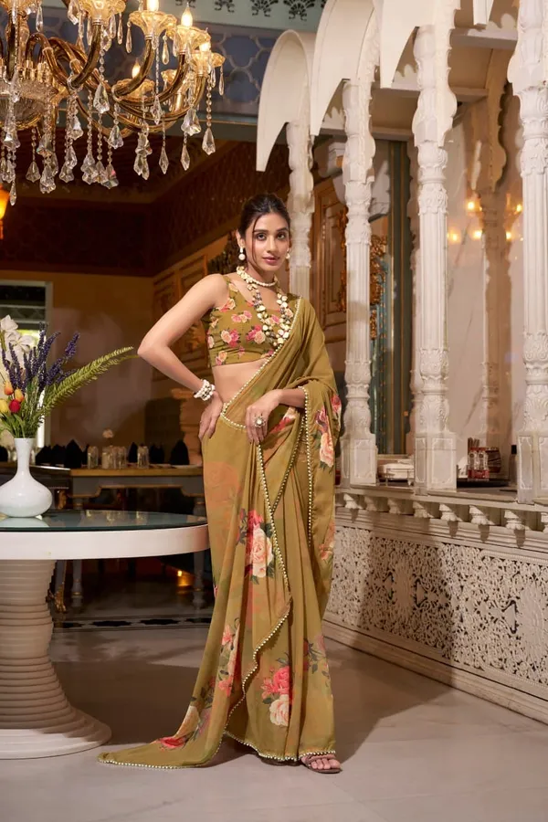 Brown_Georgette_Printed_With_Pearl_Lace_Border_Saree_|_Ethnic_Saree_for_Women