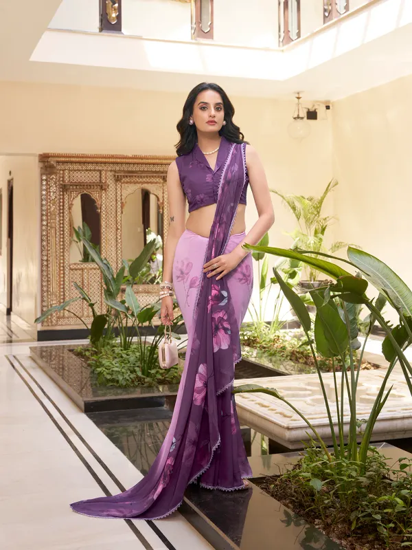 Lavender_Weightless_Printed_Saree_|_Floral_Lace_Border_|_Ethnic_Must-Have