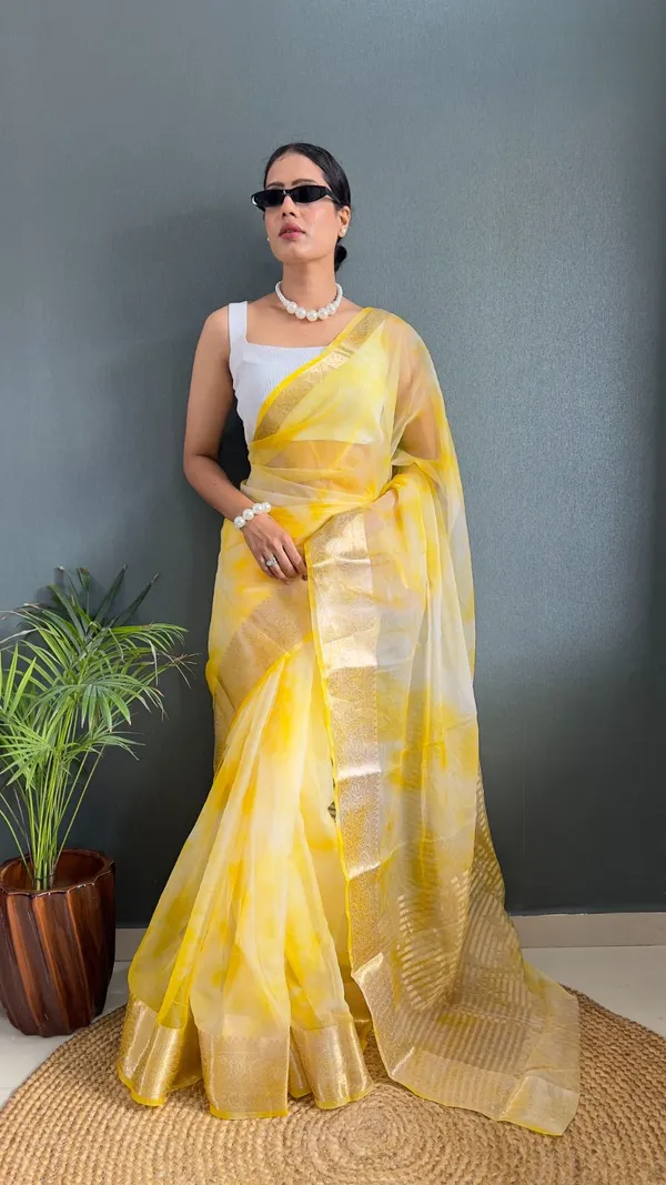 Rangritiya™_Yellow_Kora_Organza_Pure_Zari_Weaving_Saree_For_Women_&_Girls_|_Ethnic_Saree_for_Women
