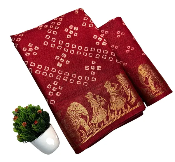 Maroon_Premium_Dola_Silk_Crave_Crush_Saree_with_Golden_Jacquard_Border