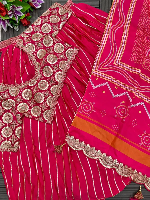 Pink_Chinone_Lehenga_Choli_with_Gota_Patti_Embroidery_Blouse_&_Digital_Print_Dupatta_|_Golden_Ribbon_Flair