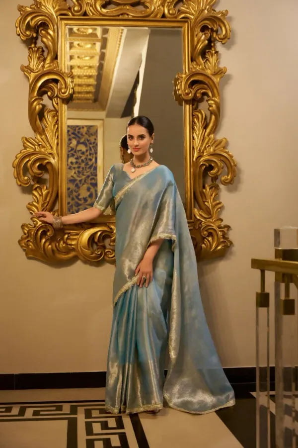 Ocean_Blue_Tissue_Shimmer_Zari_Woven_Saree_with_Sequined_Lace_&_Unstitched_Blouse_–_Sea_Blue_Elegance
