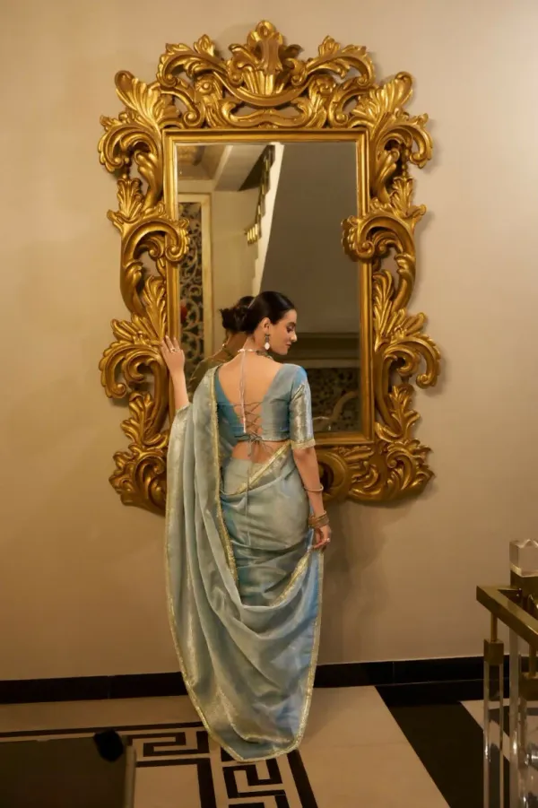 Ocean_Blue_Tissue_Shimmer_Zari_Woven_Saree_with_Sequined_Lace_&_Unstitched_Blouse_–_Sea_Blue_Elegance