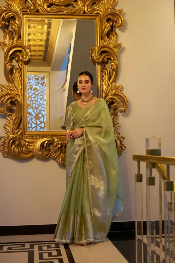 Pista_Green_Tissue_Shimmer_Zari_Woven_Saree_with_Sequined_Lace_&_Unstitched_Blouse_–_Pastel_Elegance