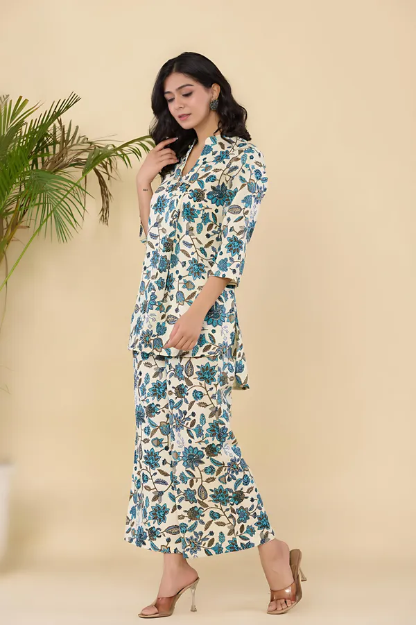 Blue_Bloom_Cotton_Co-ord_Set_Slim_Fit_Floral_Top_&_Pant