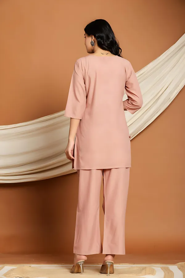 Blush_Bloom_Co-ord_Set_-_Peach_Floral_Kurti_Pant_Set_for_Women