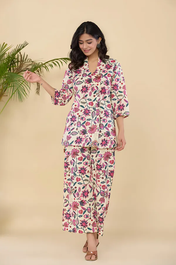 Pink_Blossom_Cotton_Co-ord_Set_Slim_Fit_Floral_Top_&_Pant