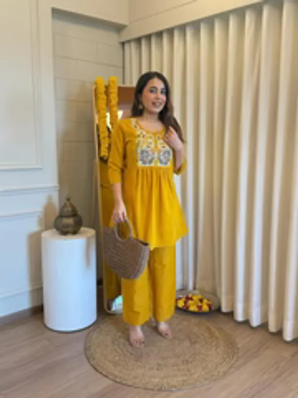 Yellow_Cotton_Embroidered_Co-ord_Set_for_Women