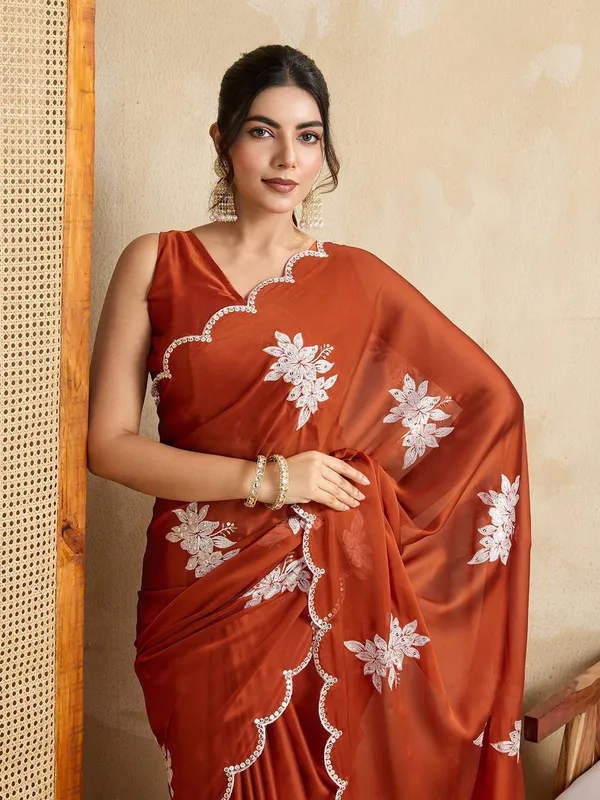 Rust_Red_Party_Wear_Soft_Rangoli_Silk_Saree_with_Sequins_Embroidery_&_Cutwork_Border