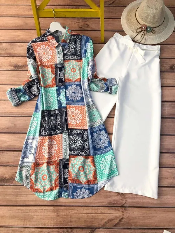 Multicolor_Rayon_Digital_Printed_Kurti_&_Palazzo_Set_For_Women_&_Girls