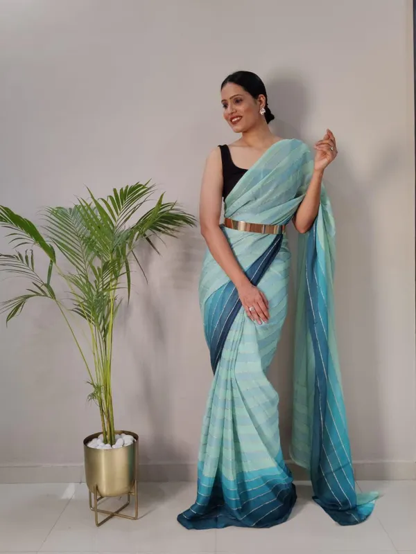 Rangritiya™_Blue_Soft_Georgette_3_Tone_Shade_Ready_To_Wear_Saree_For_Women_&_Girls_|_Ethnic_Saree_for_Women