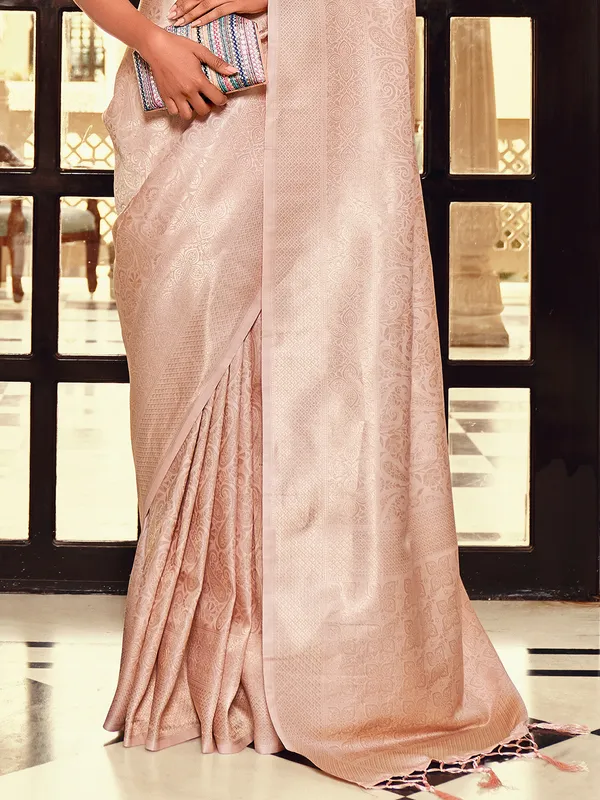 Peach_Kubera_Pattu_Silk_Saree_|_Ethnic_Saree_for_Women